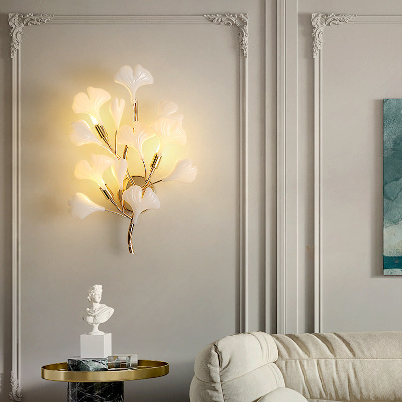 Ginkgo Leaf Branch Wall Lamp