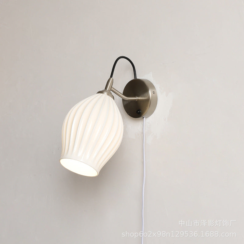 Ceramic Rose Wall Sconce