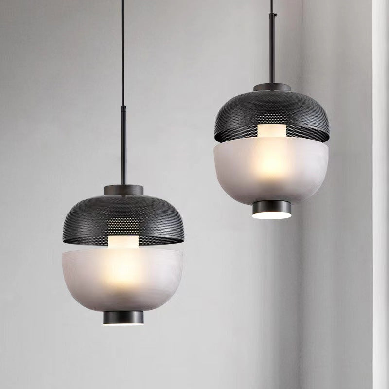 Frosted Glass Black Pendant Lighting