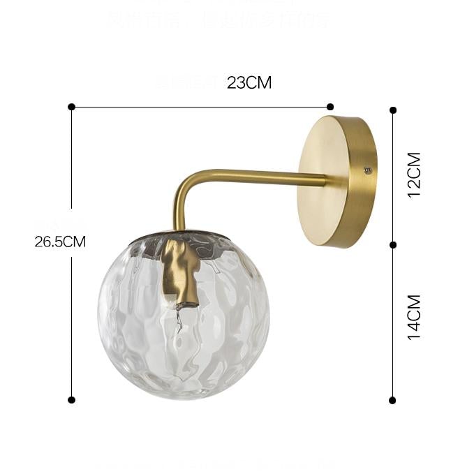 Pomelo Art Deco Glass Ball Wall Light