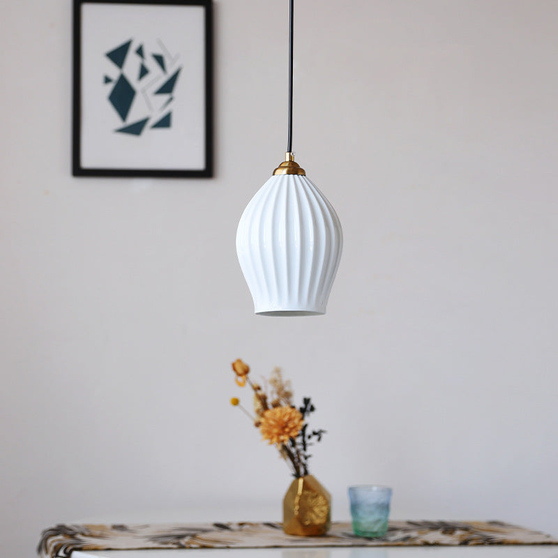 Ceramic Rose Pendant Light