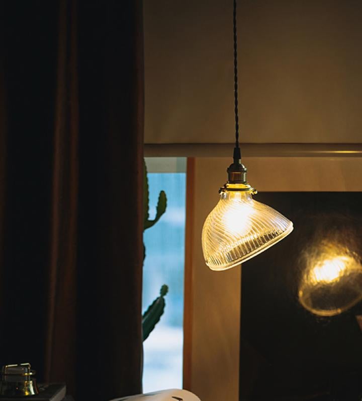 Emerald Fluted Glass Pendant Light