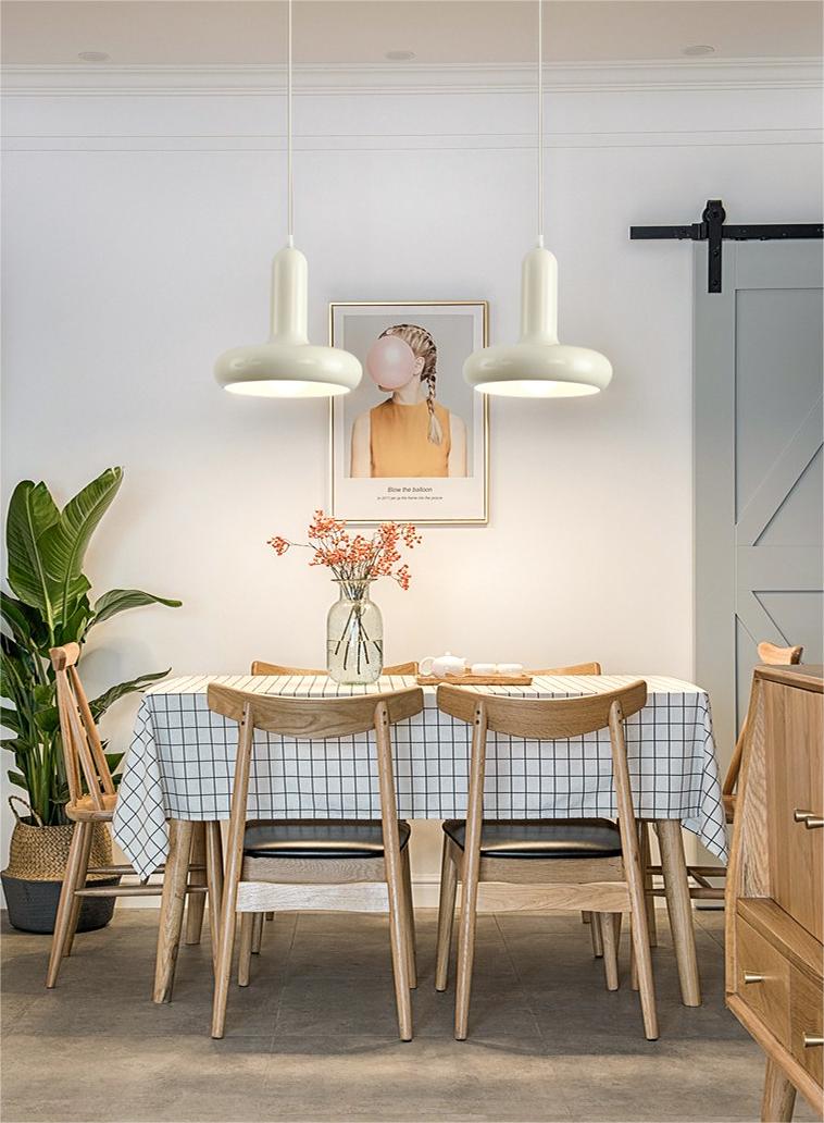 Cream Rocker Arm Pendant Lamp