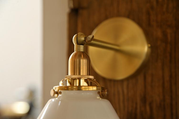 Alabaster White Shade Wall Light