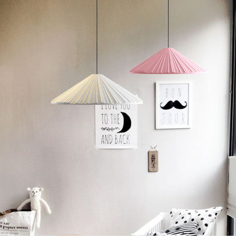 Colorful Bamboo Hat Pendant Lamp