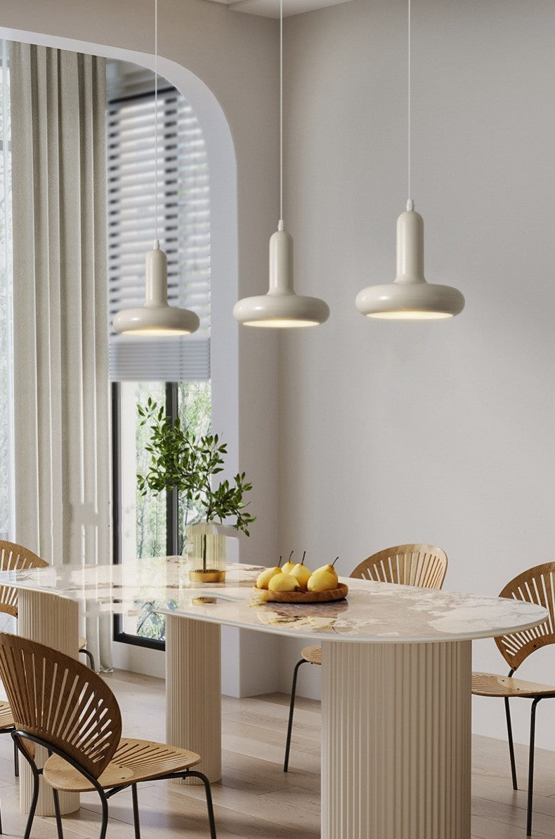 Cream Rocker Arm Pendant Lamp