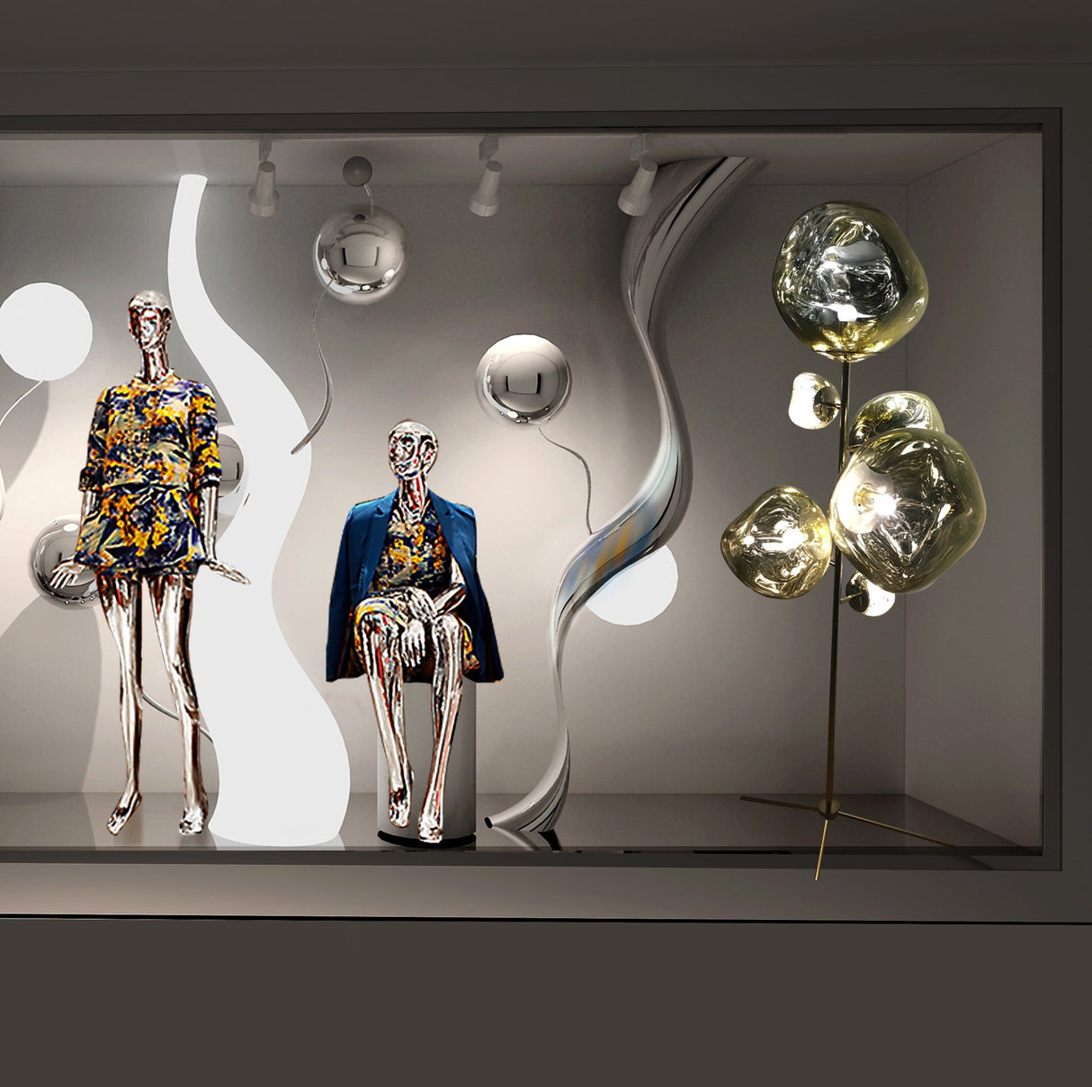 7-Light Melt Floor Lamp Replica by Tom Dixon