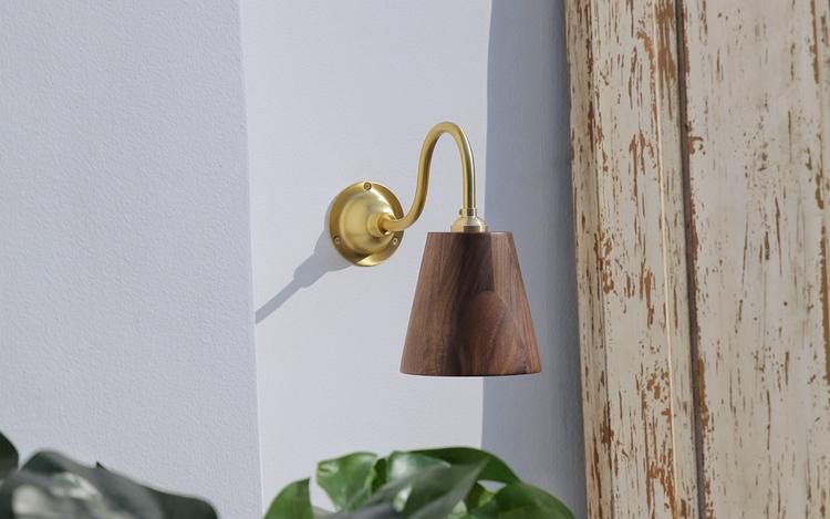 Oberon Wooden Shade Wall Light