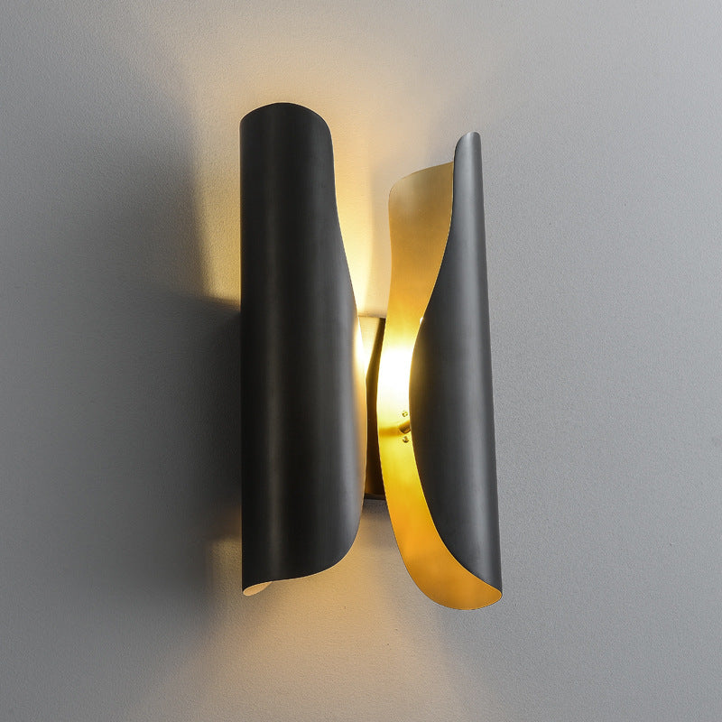 H-shaped Gold Wall Lamp