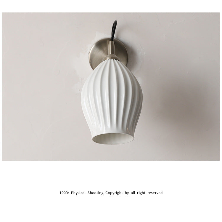 Ceramic Rose Wall Sconce