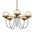 Dexter Glass Orb Antique Chandelier