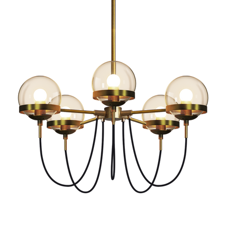 Dexter Glass Orb Antique Chandelier