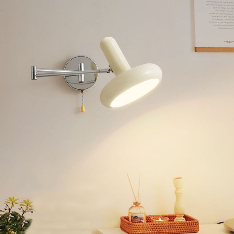 Cream Rocker Arm Wall Lamp