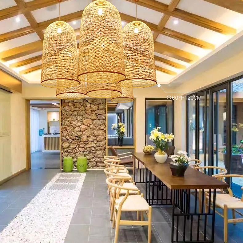 Kandang Rattan Bamboo Cage Pendant Light