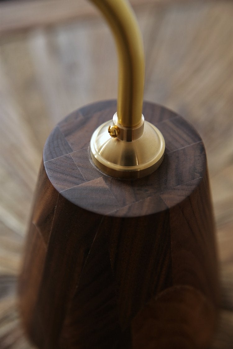 Oberon Wooden Shade Wall Light