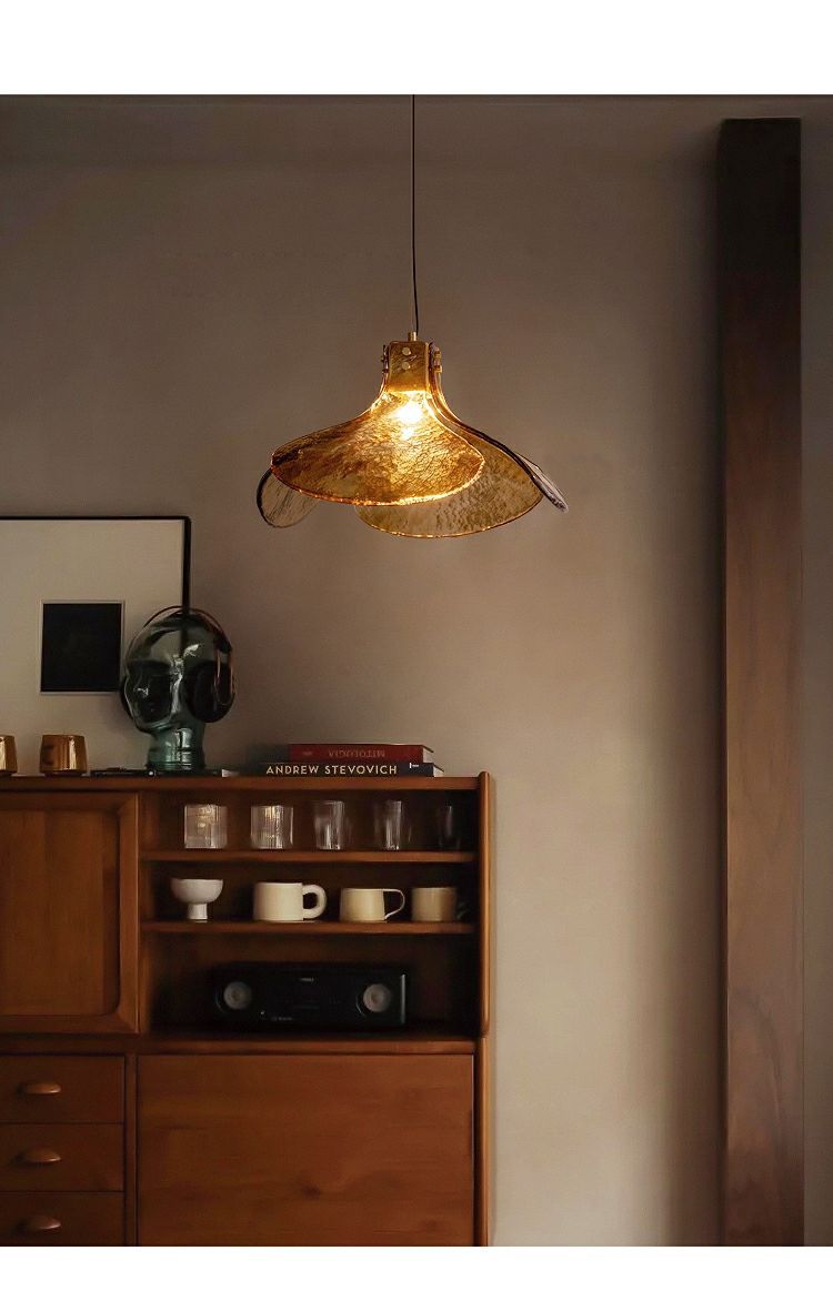 Handmade Glass Clover Pendant Lamp