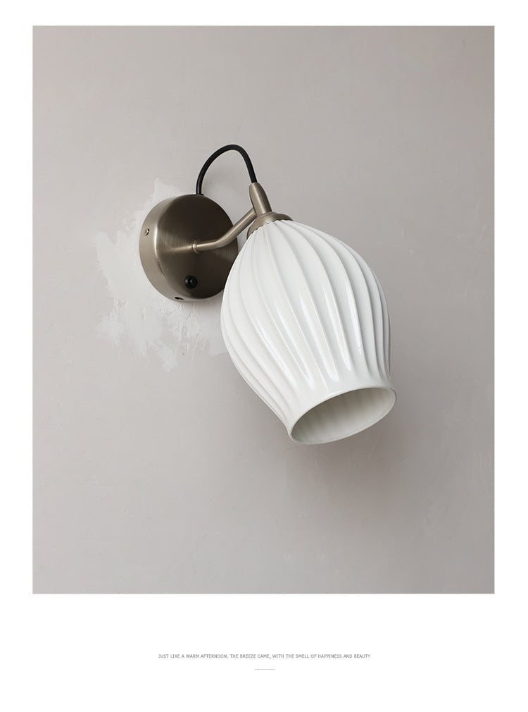 Ceramic Rose Wall Sconce