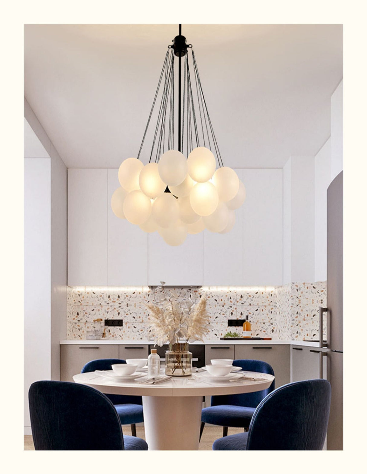 Cloud Glass Chandelier for kitchen table