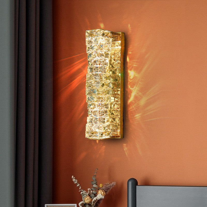 Crystal Cylinder Icy Wall Sconce