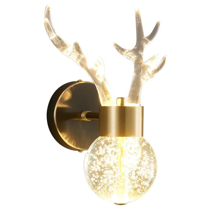 Antler Starry Crystal Wall Lamp