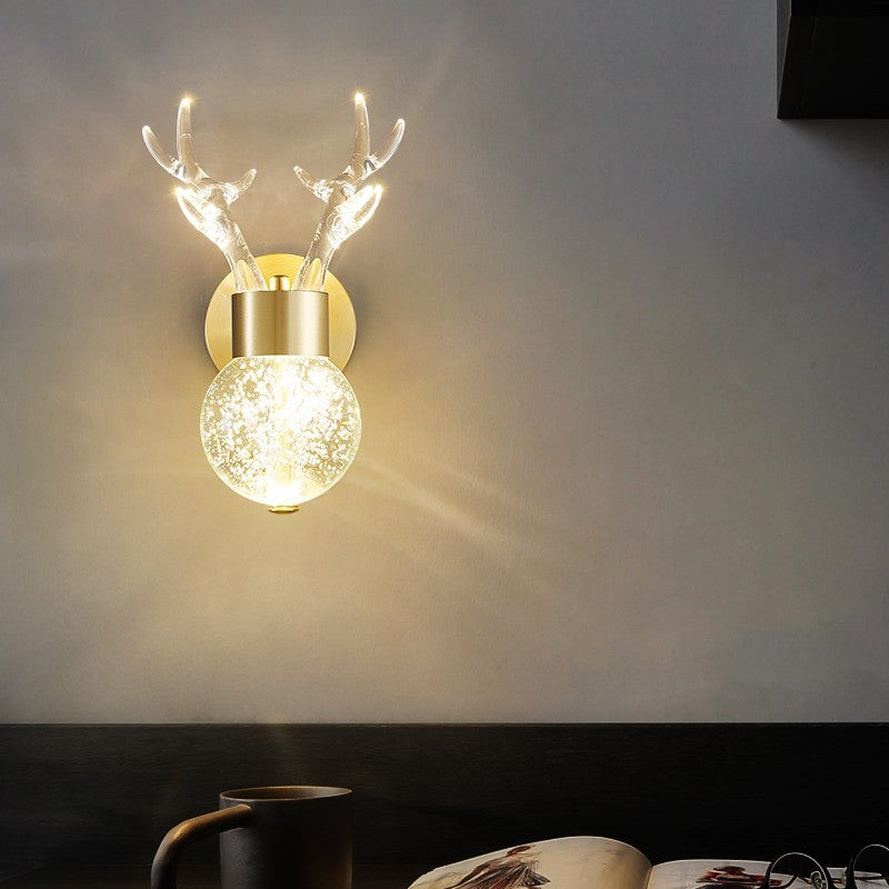 Antler Starry Crystal Wall Lamp