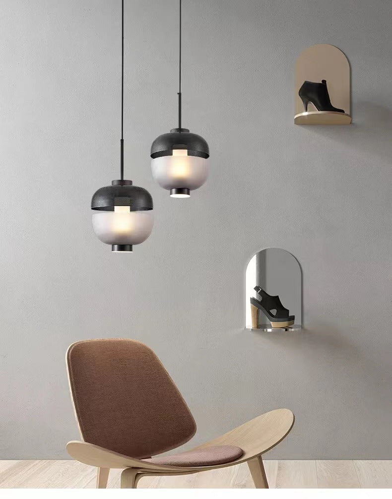Frosted Glass Black Pendant Lighting