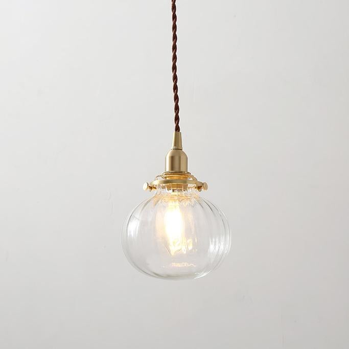 Vintage Anemone Glass Ball Pendant Light