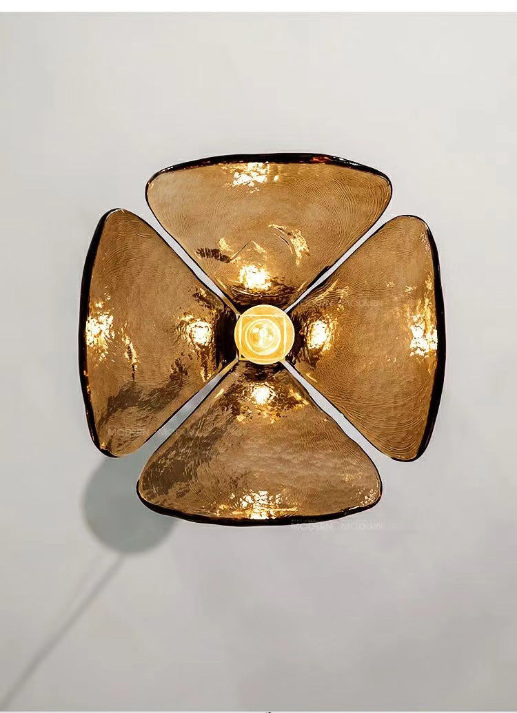 Handmade Glass Clover Pendant Lamp