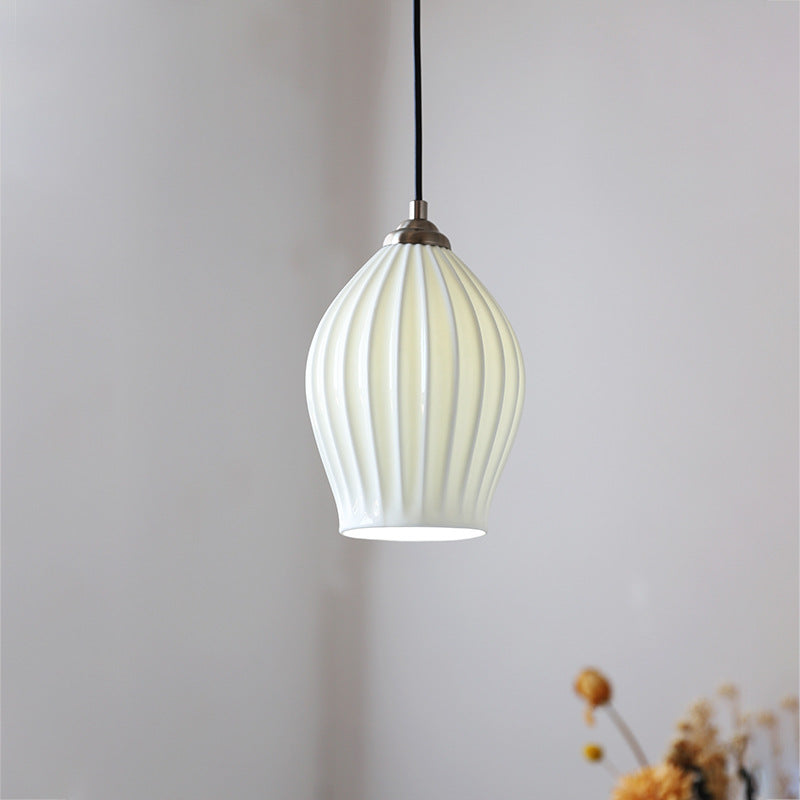 Ceramic Rose Pendant Light