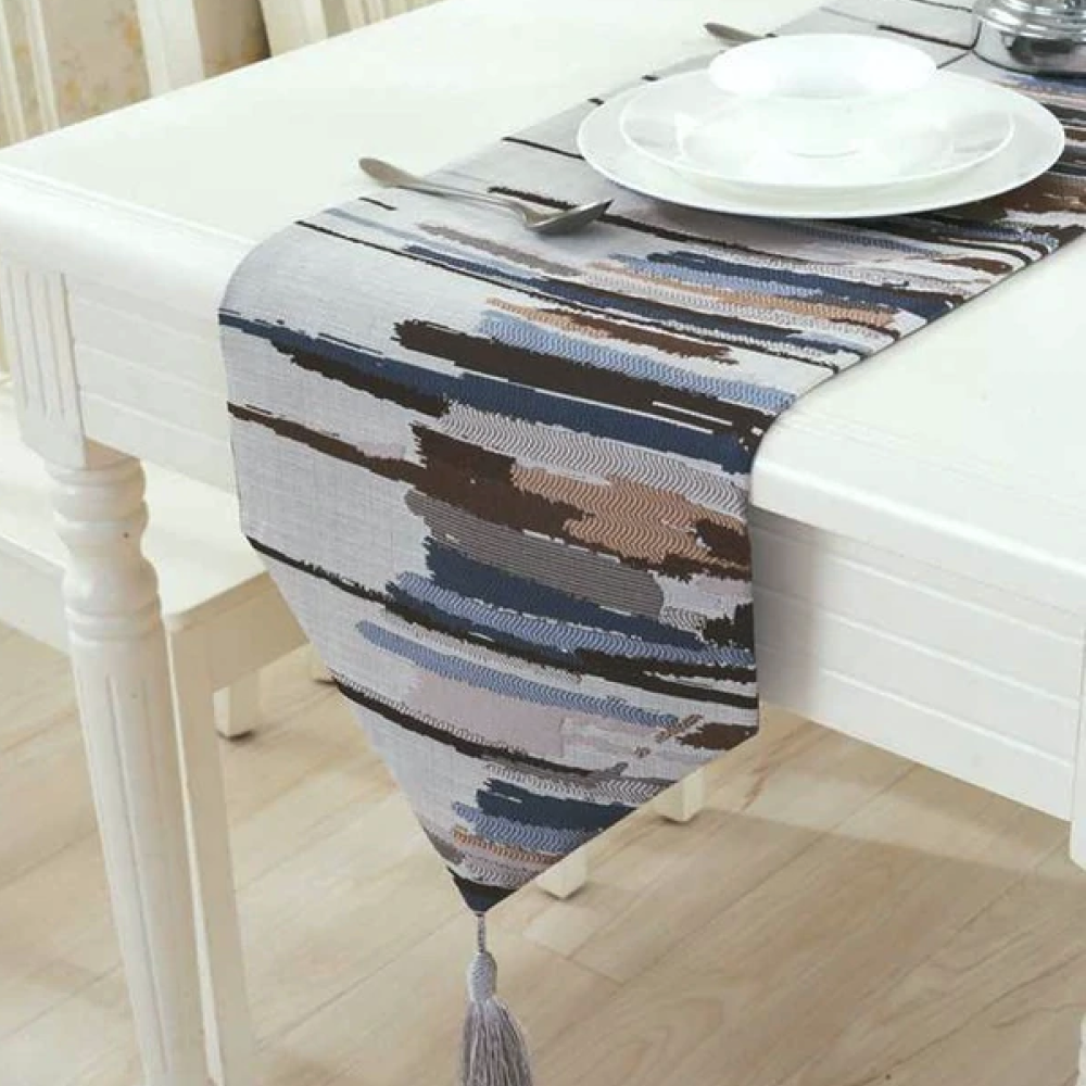 Monica Abstract Striped Table Runner