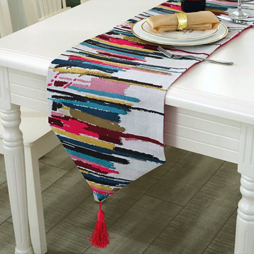 Monica Abstract Striped Table Runner