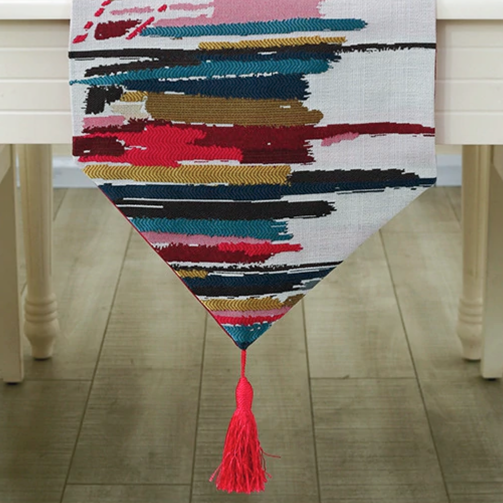 Monica Abstract Striped Table Runner