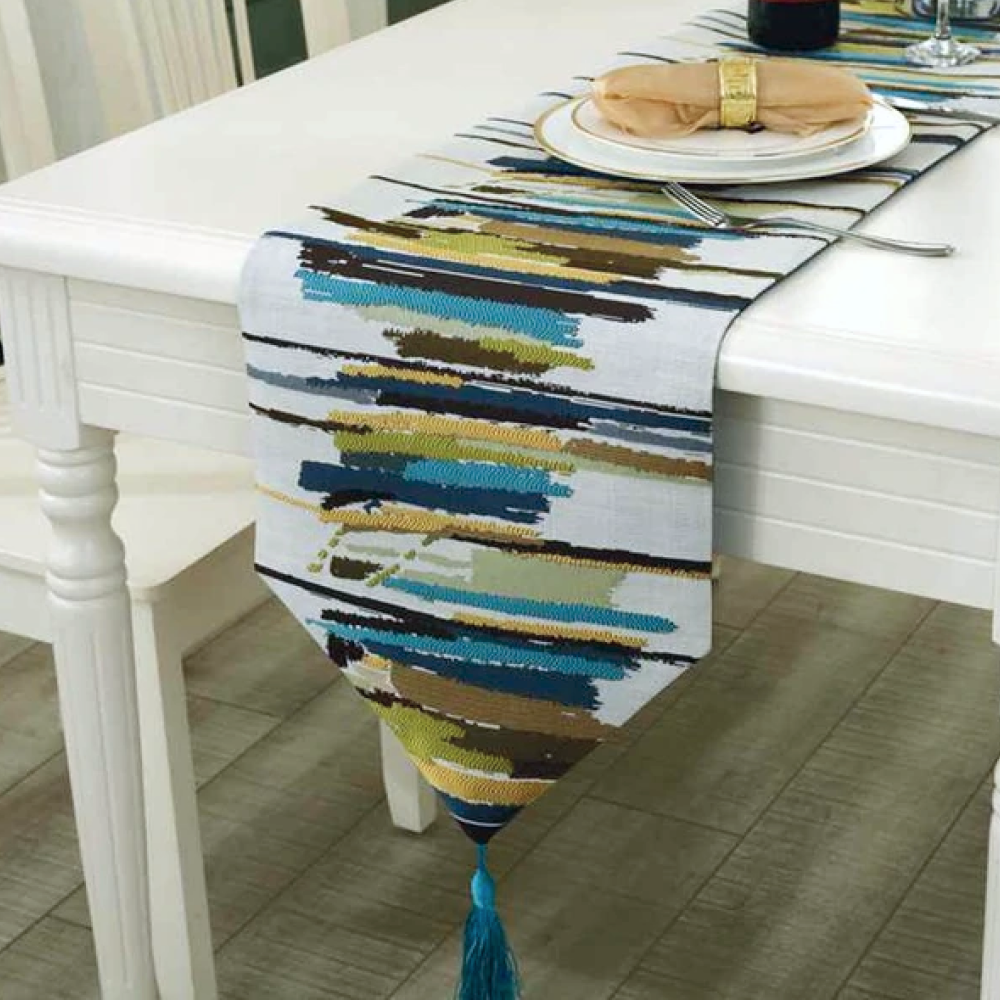 Monica Abstract Striped Table Runner