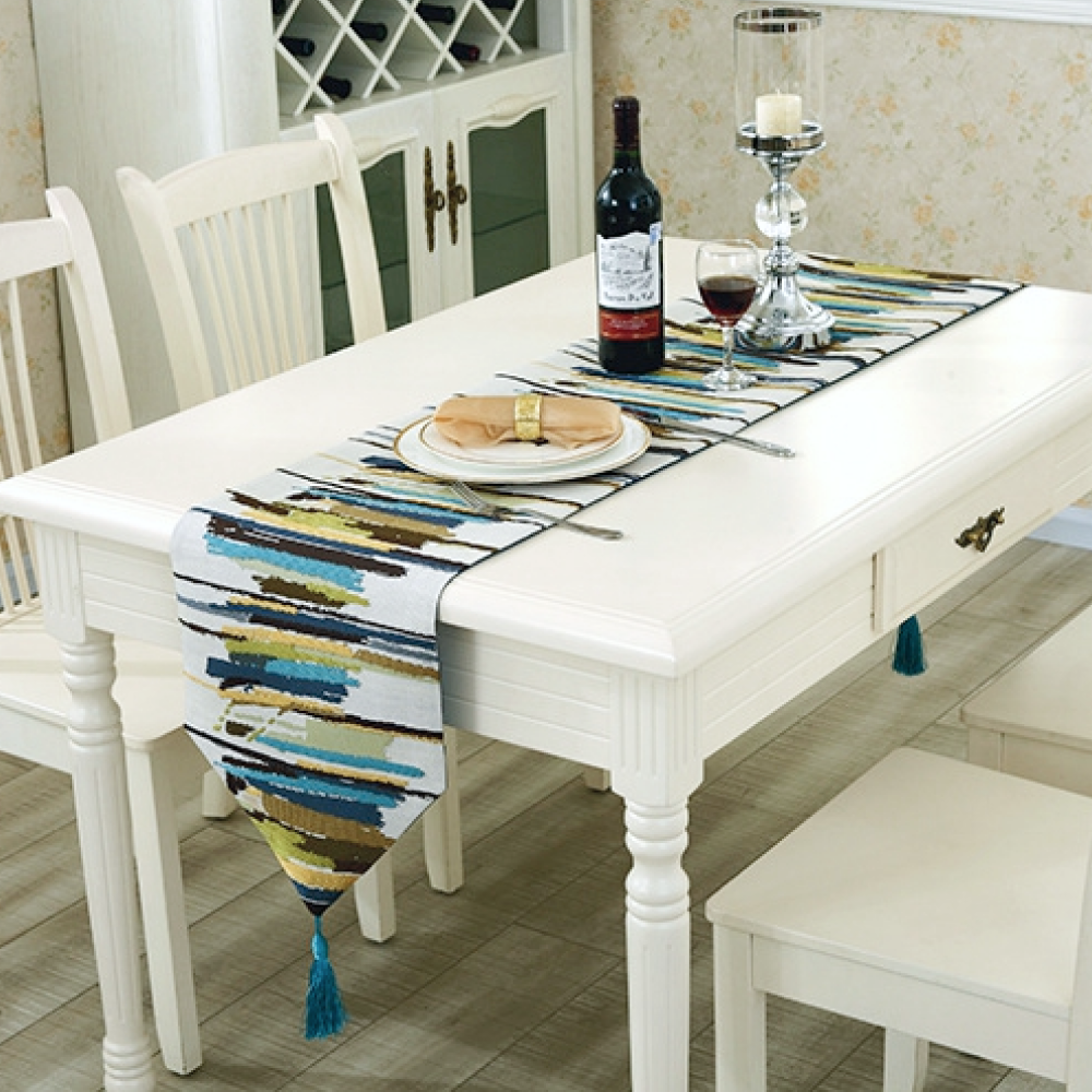 Monica Abstract Striped Table Runner