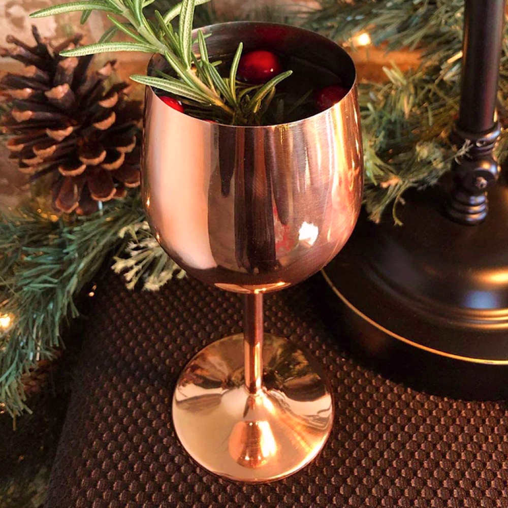 Aurora Stainless Steel Wine Goblets