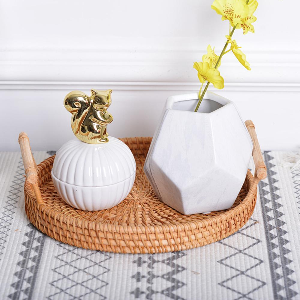 Le Naturale Round Rattan Tray