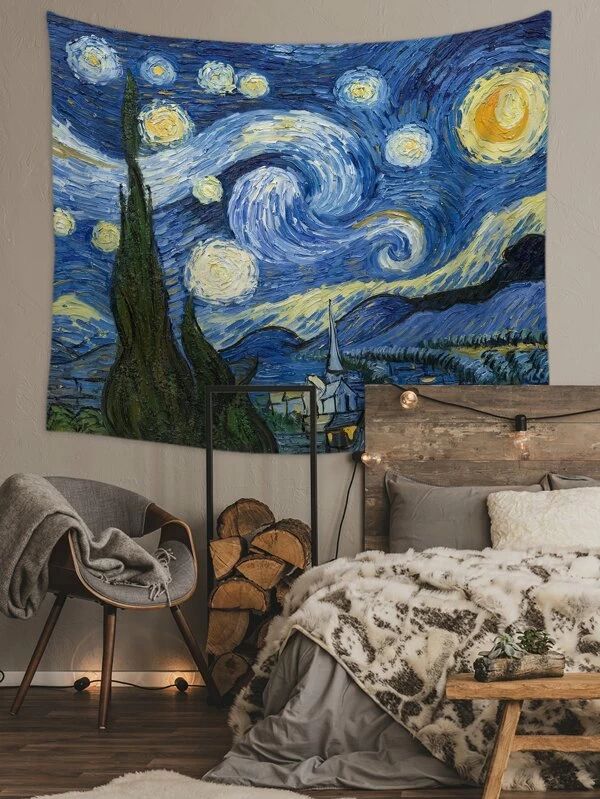 Oil Painting Print Tapestry