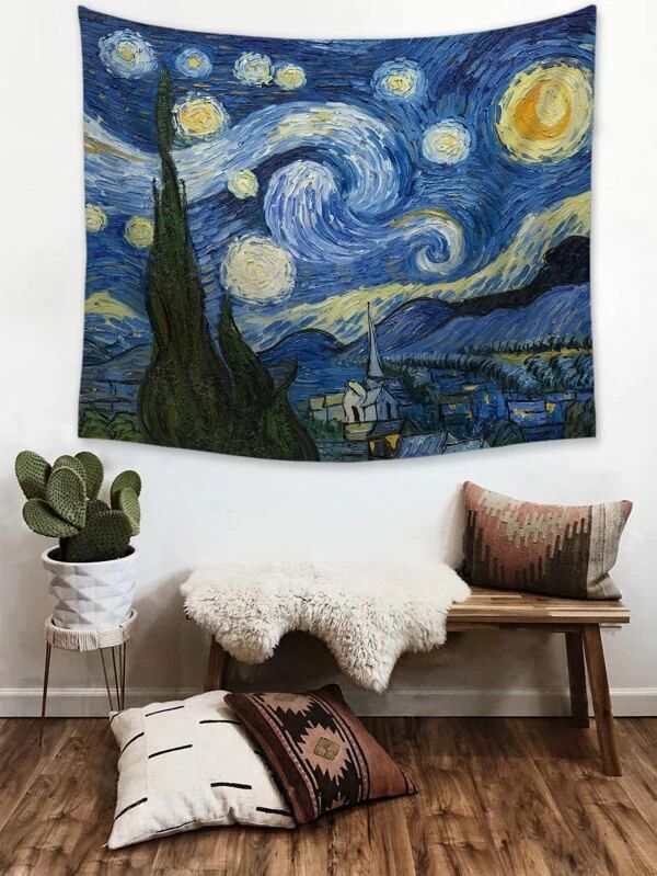 Oil Painting Print Tapestry