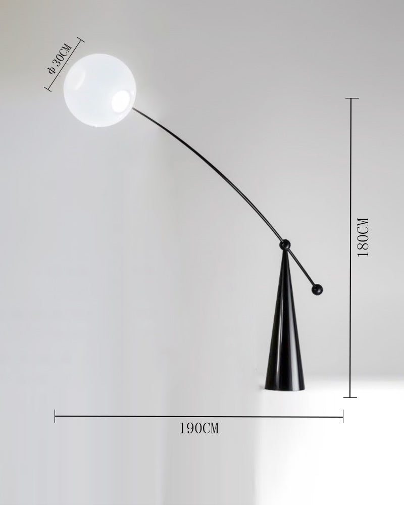 Opal Arc Floor Lamp