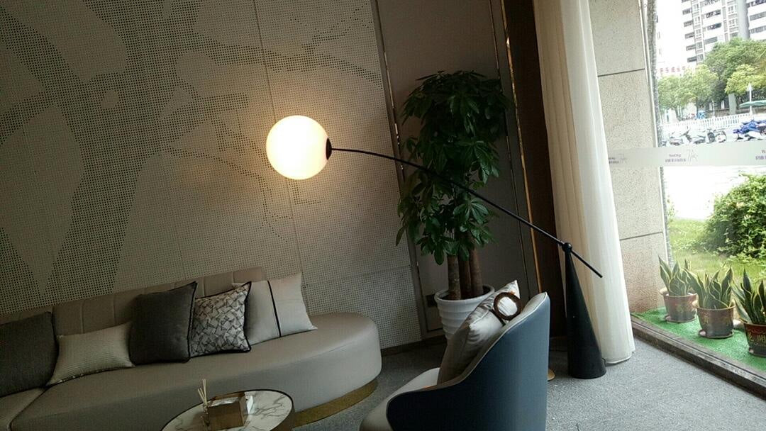 Opal Arc Floor Lamp