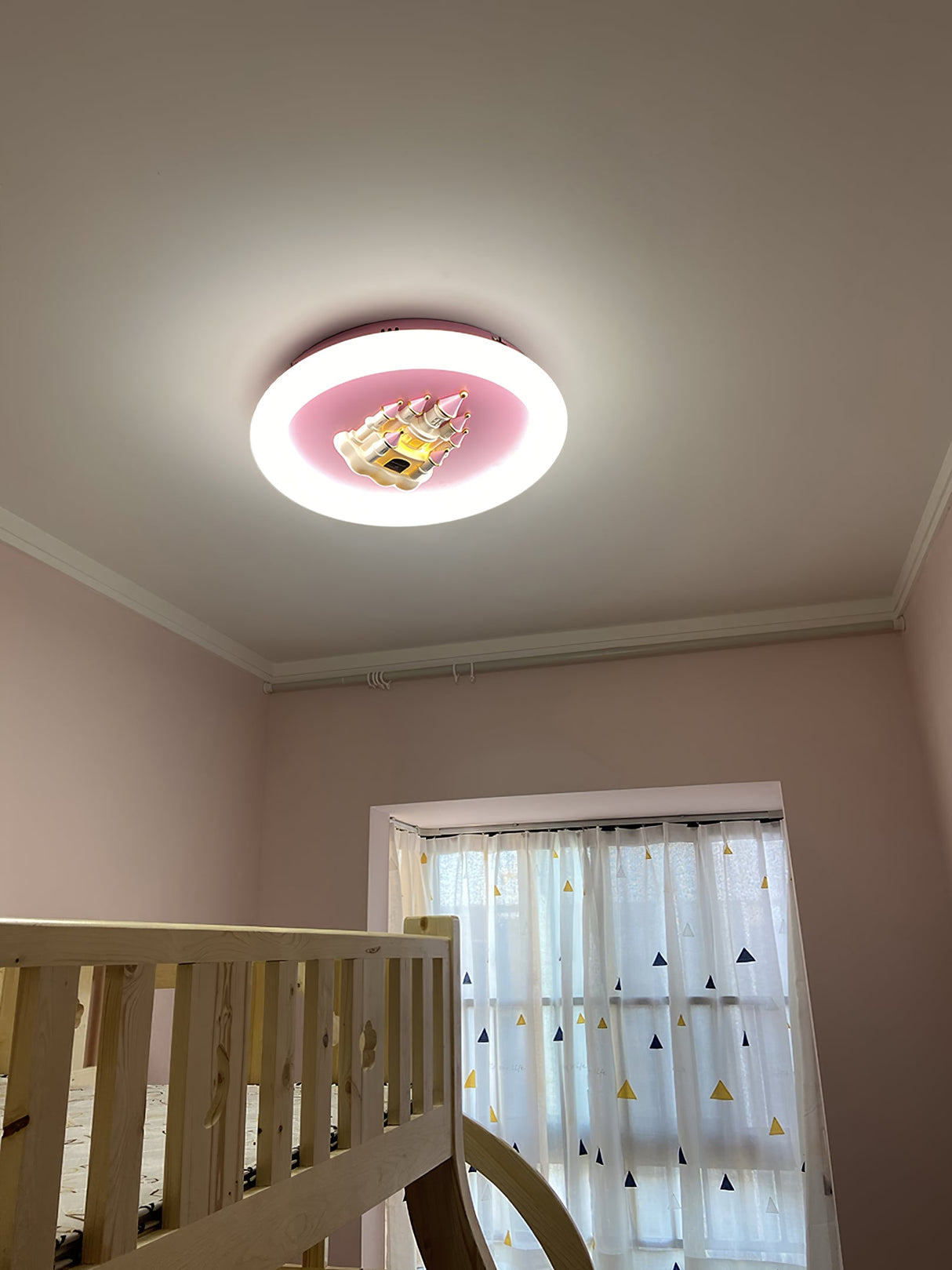 Pink Castle Round Ceiling Lamp