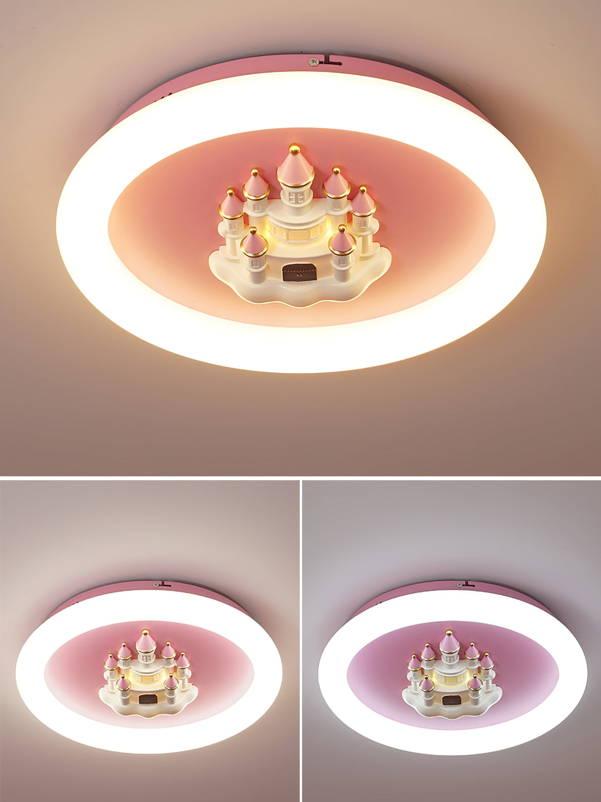 Pink Castle Round Ceiling Lamp