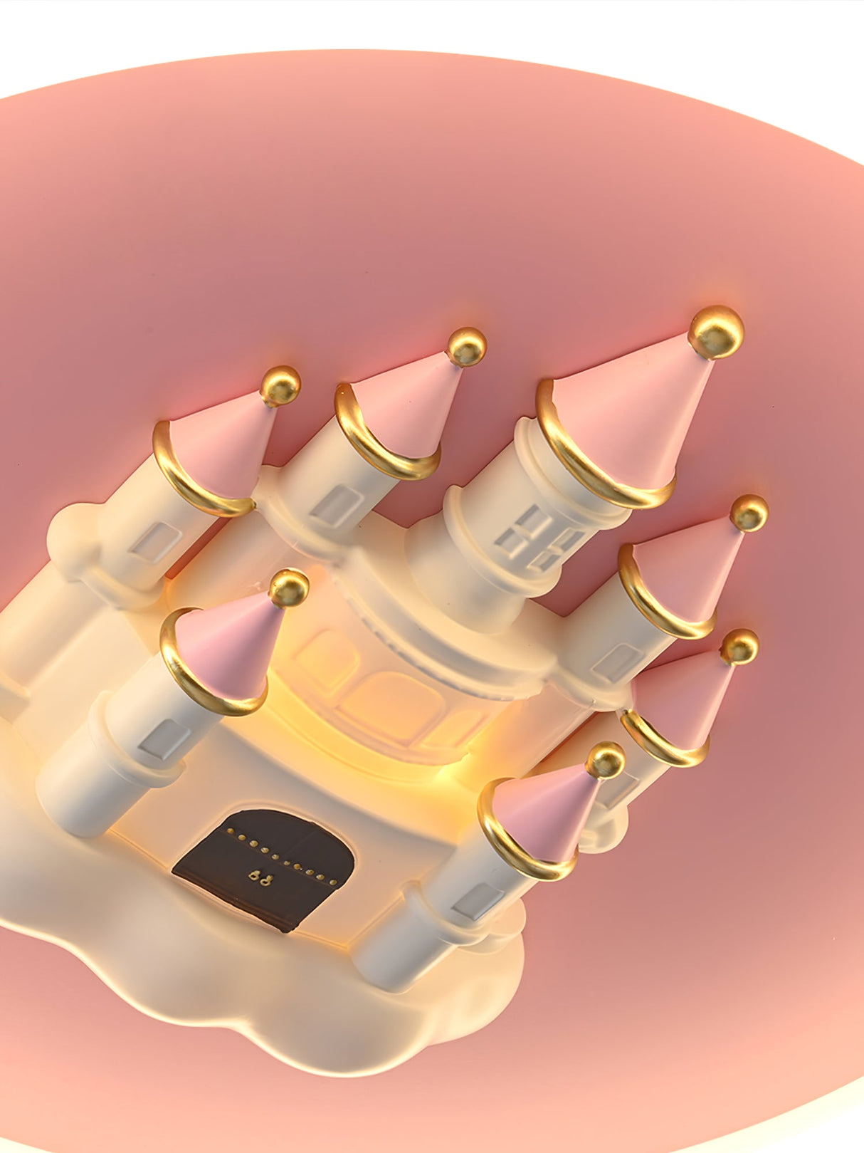 Pink Castle Round Ceiling Lamp