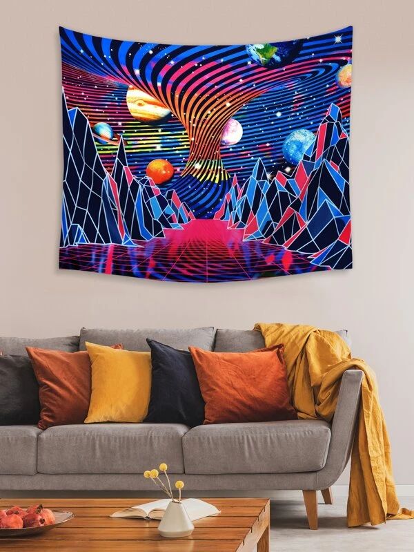 Planet Print Tapestry