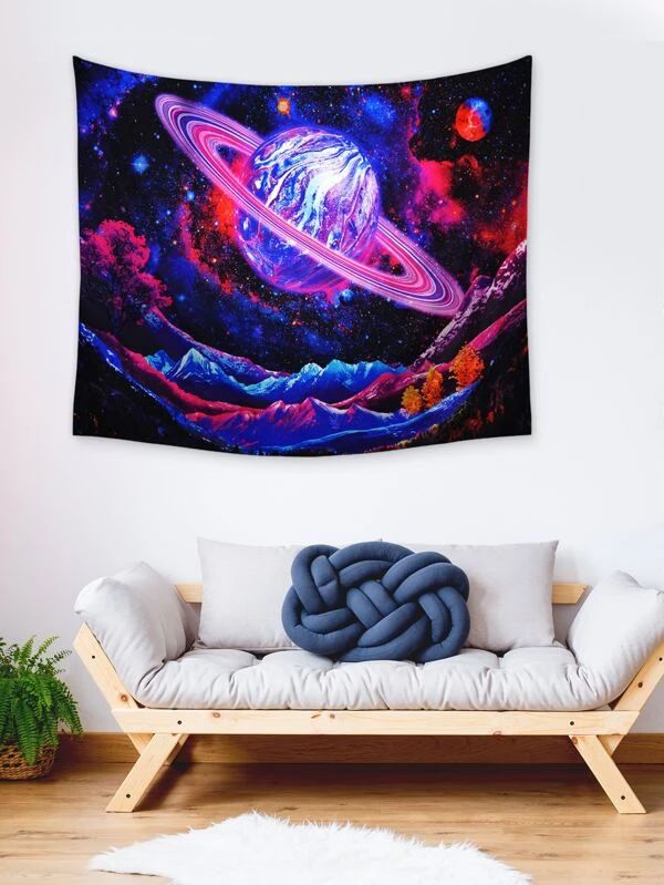 Planet Print Tapestry