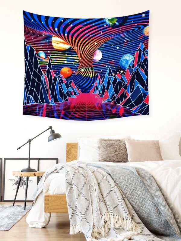 Planet Print Tapestry