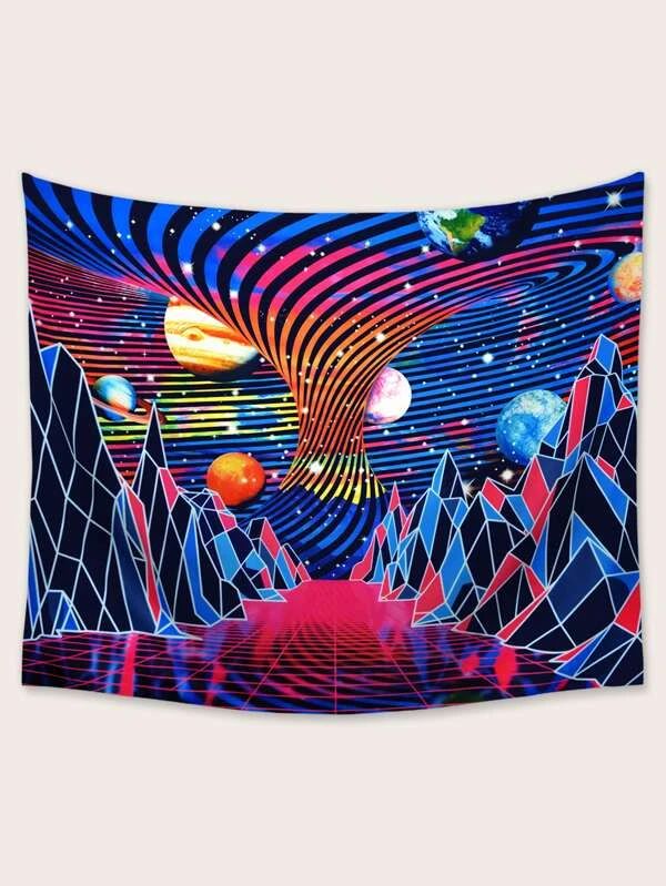 Planet Print Tapestry