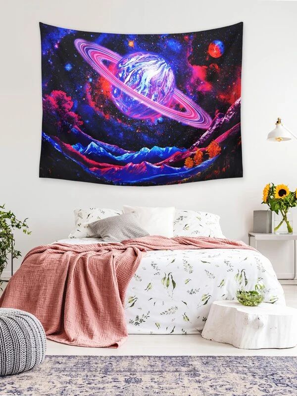 Planet Print Tapestry