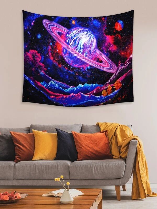 Planet Print Tapestry