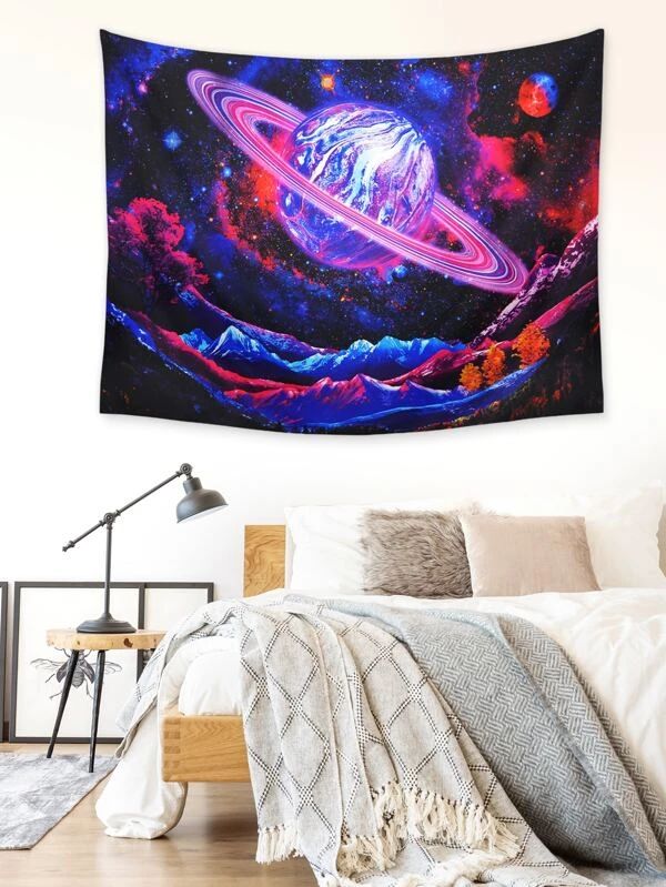 Planet Print Tapestry